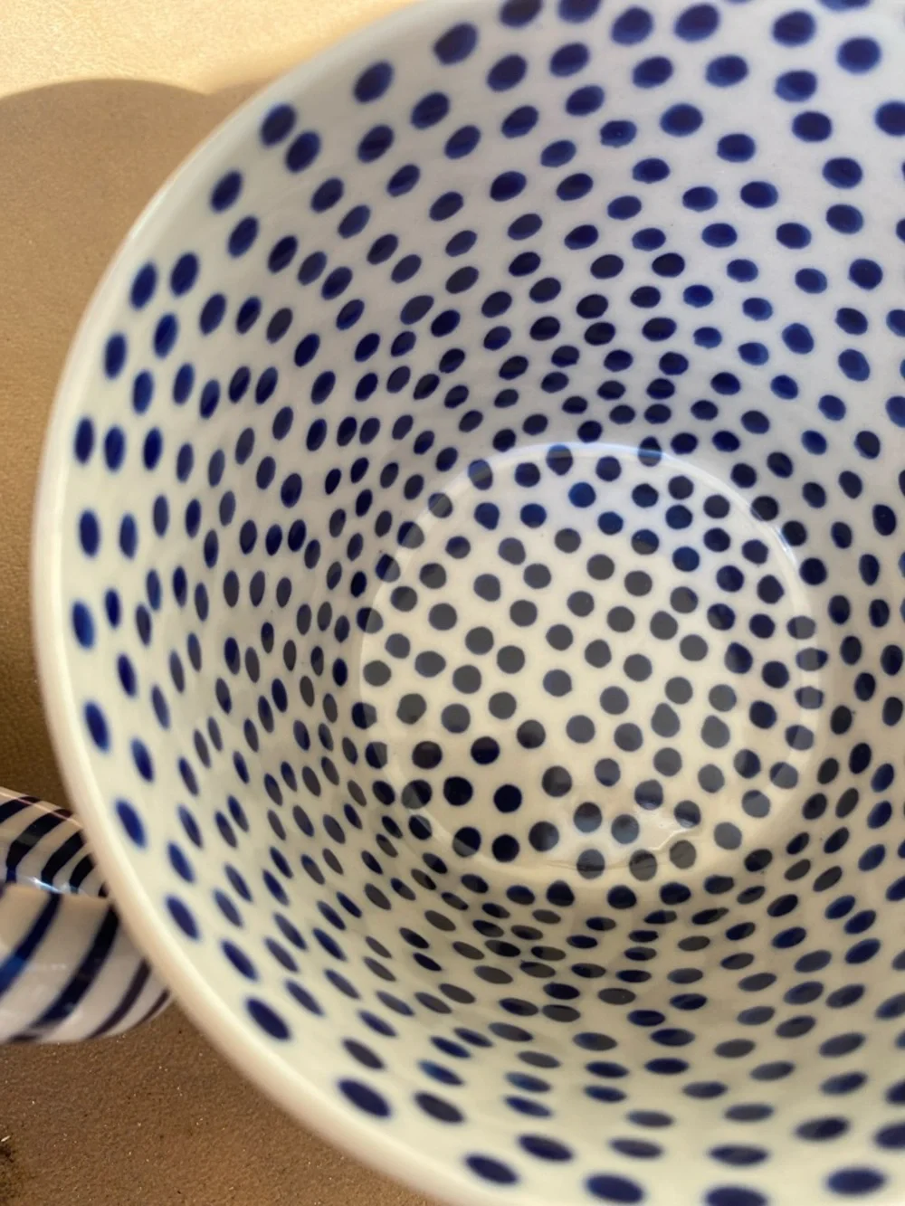 Jones & Co Blue Polka Dot Ceramic Mug - Blue - Picture 5 of 6